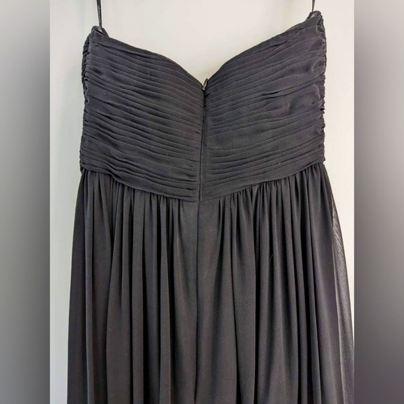 Donna Morgan Lauren Dress Black Maxi Chiffon Size 0 - Picture 2 of 4